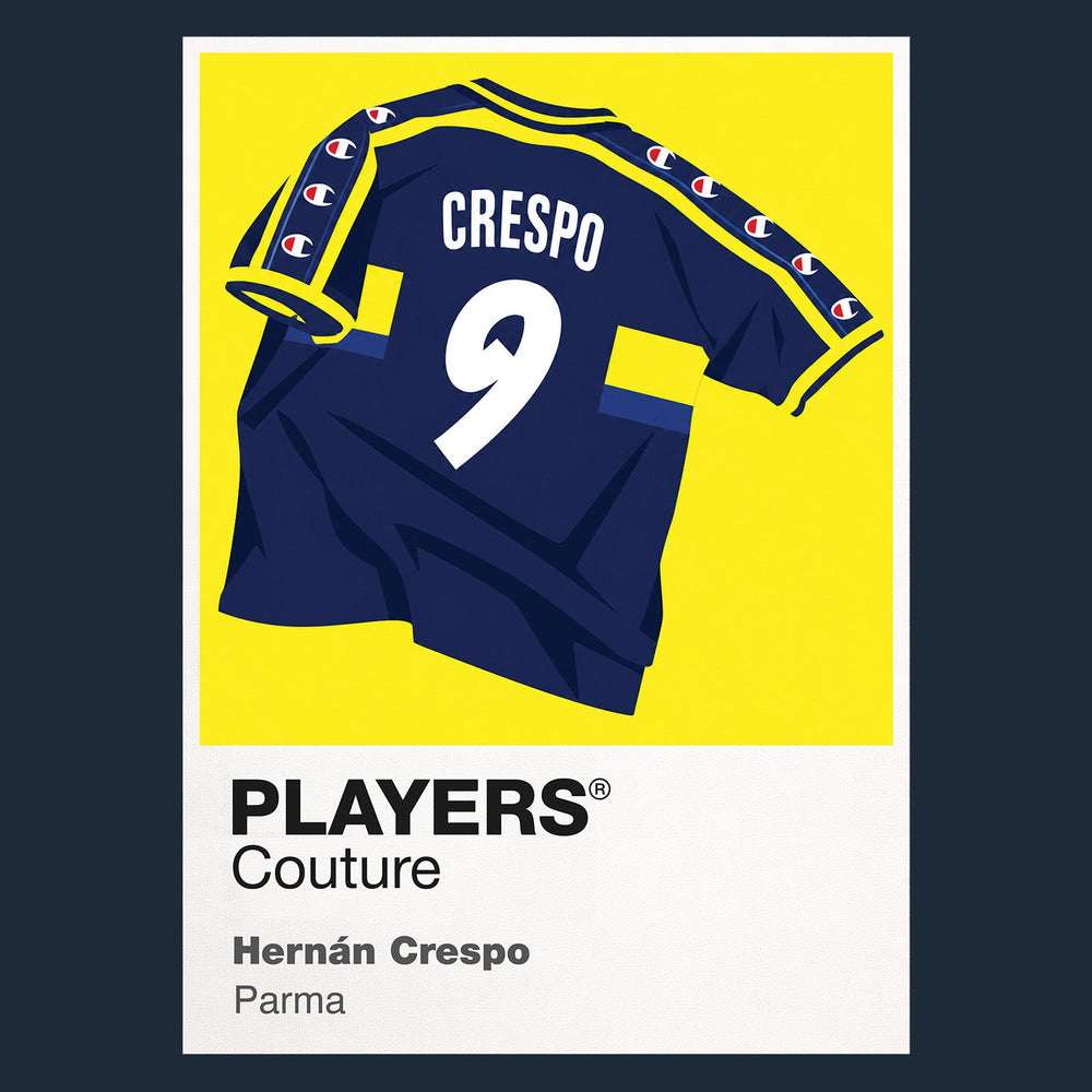Hernán Crespo Parma shirt Icon Frame artwork in navy