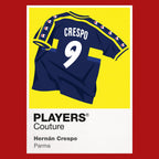Hernán Crespo Parma shirt Icon Frame artwork in red