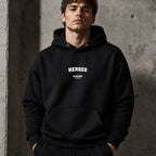 heroes name-print hoodie - black