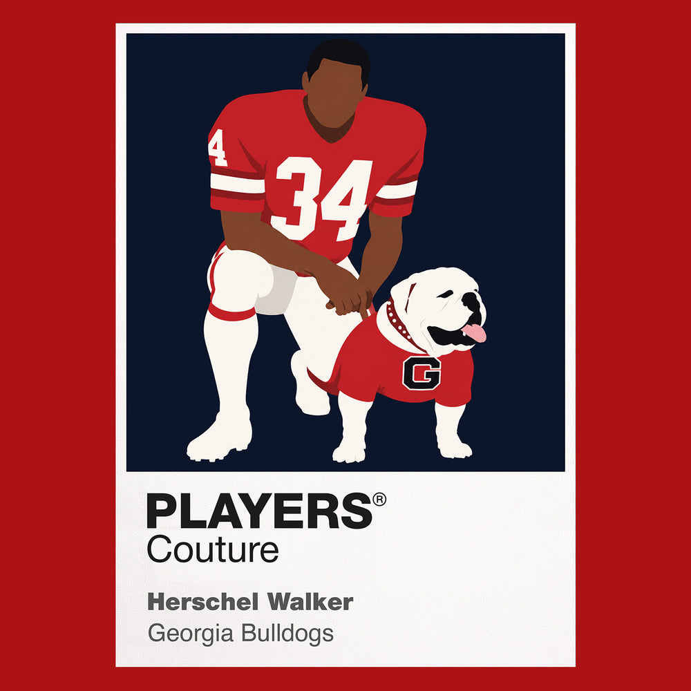Herschel Walker Georgia Bulldogs American Football Icon Frame Men's Hoodie