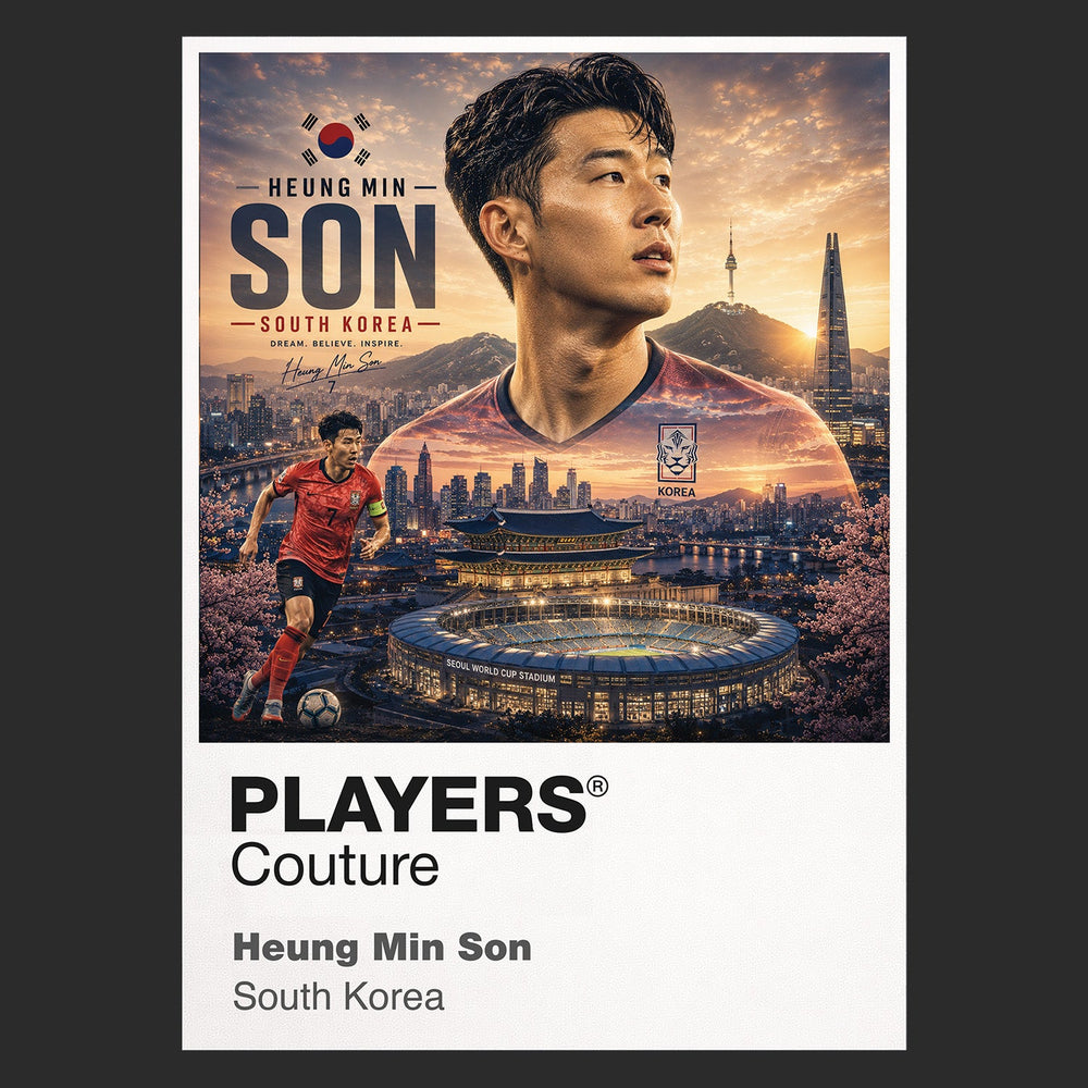 Heung Min Son South Korea Atlas Frame artwork by Players Couture