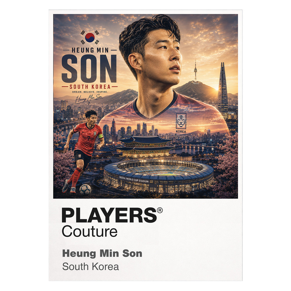 Heung Min Son South Korea Atlas Frame artwork by Players Couture
