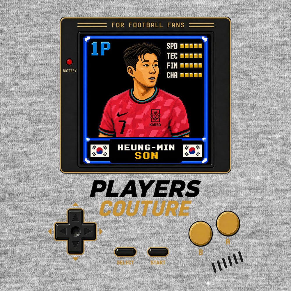 Heung-min Son 1P 8-Bit hoodie retro gaming design by Players Couture