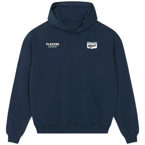Hidetoshi Nakata hoodie – navy men's hoodie featuring the Hidetoshi Nakata Players Couture logo