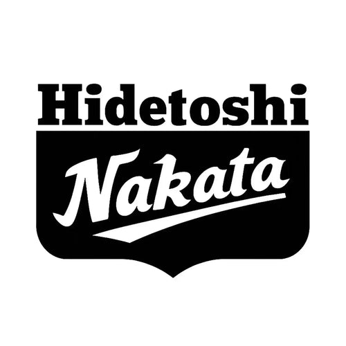 Hidetoshi Nakata Logo Men's Hoodie – white close-up detail shot of the Hidetoshi Nakata Players Couture logo design