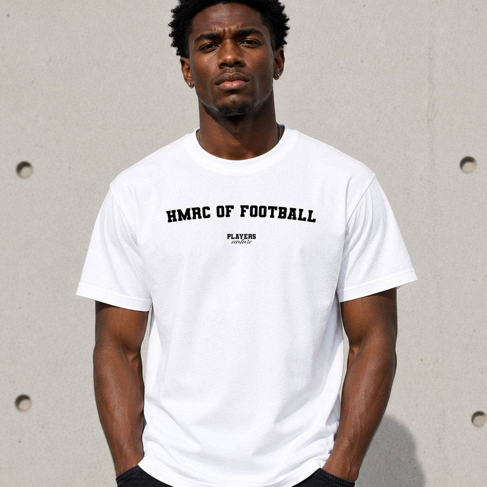 HMRC of Football white men's T-shirt lifestyle photograph 5