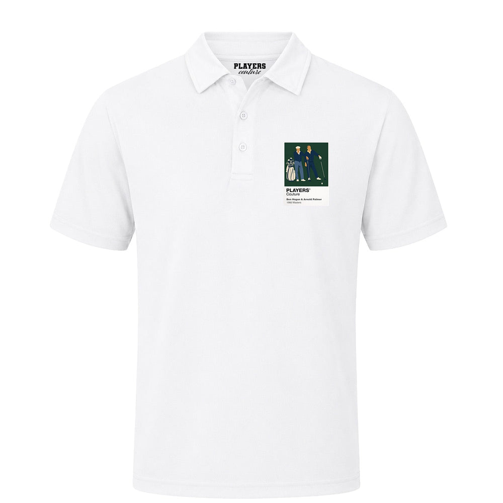 Ben Hogan & Arnold Palmer Golf Icon Frame Men's Polo Shirt - White