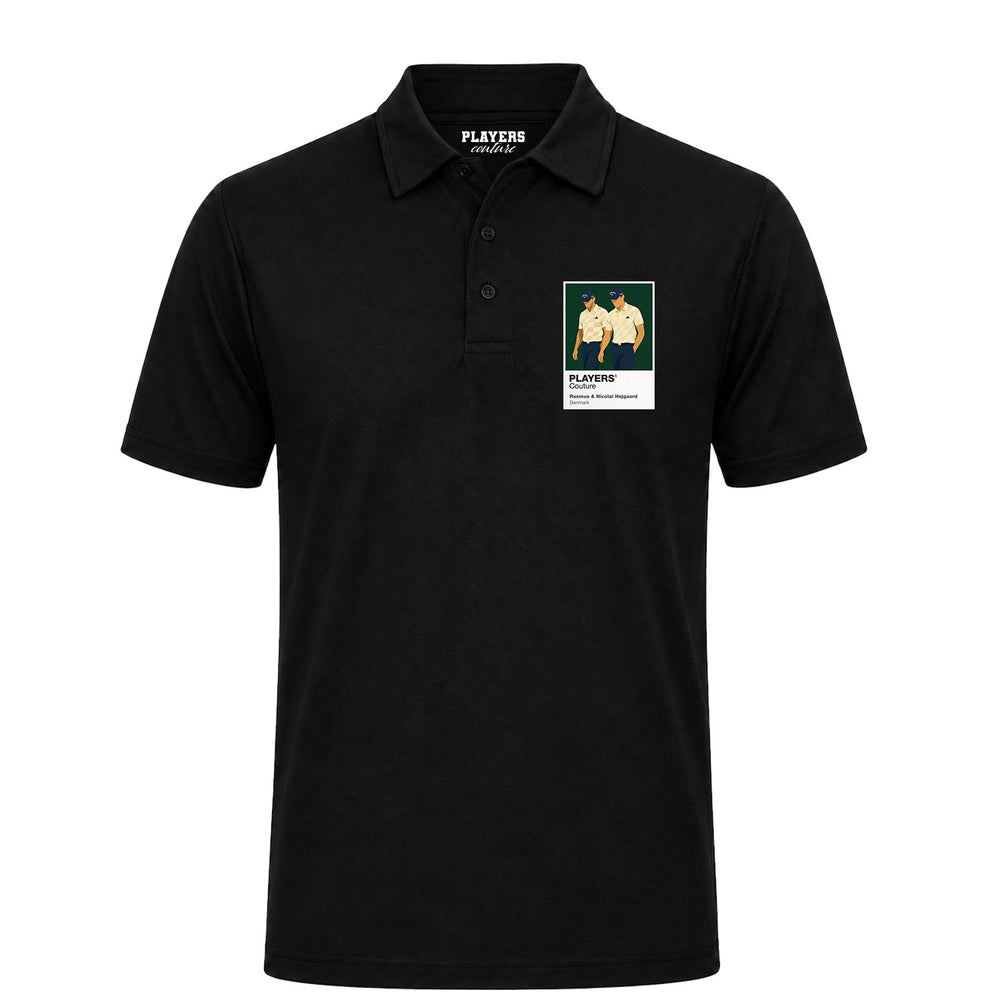 Hojgaard Brothers Golf Icon Frame Men's Polo Shirt - Black