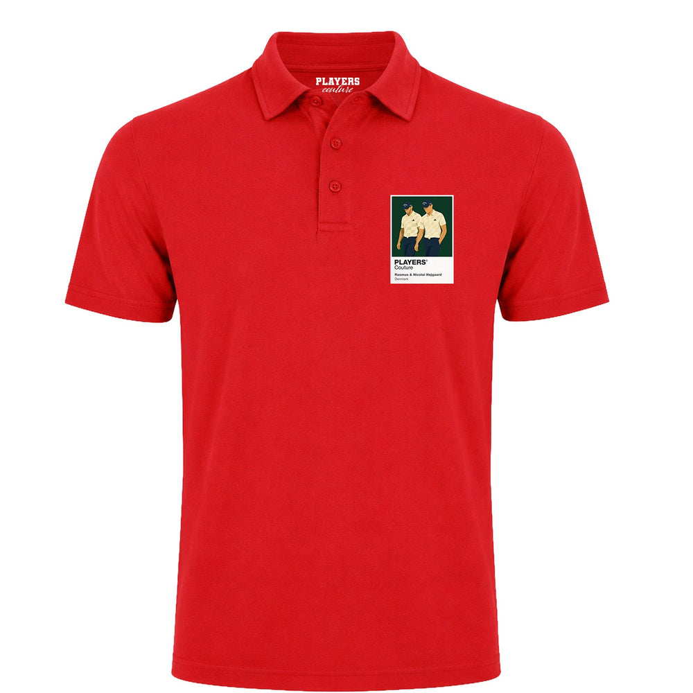 Hojgaard Brothers Golf Icon Frame Men's Polo Shirt - Red