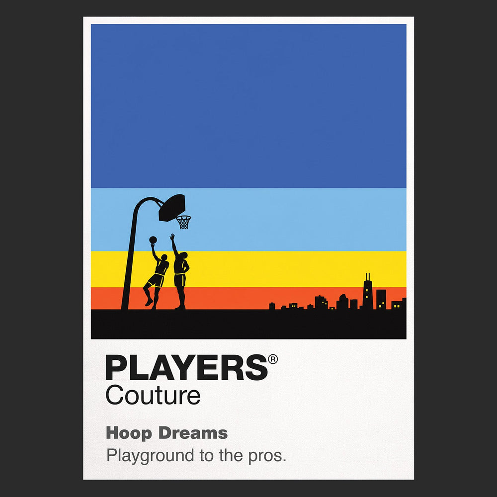 Hoop Dreams William Gates and Arthur Agee on Chicago basketball courts pursuing the same professional dream through different pressures Icon Frame artwork in black