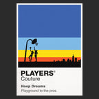 Hoop Dreams William Gates and Arthur Agee on Chicago basketball courts pursuing the same professional dream through different pressures Icon Frame artwork in black