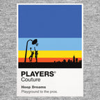 Hoop Dreams William Gates and Arthur Agee on Chicago basketball courts pursuing the same professional dream through different pressures Icon Frame artwork in grey