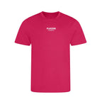 Essentials Collection t-shirt – pink kids' t-shirt with black Essentials Collection letters and Players Couture logo on the