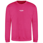 Essentials Collection hoodie – pink men's hoodie with black Essentials Collection letters and Players Couture logo on the