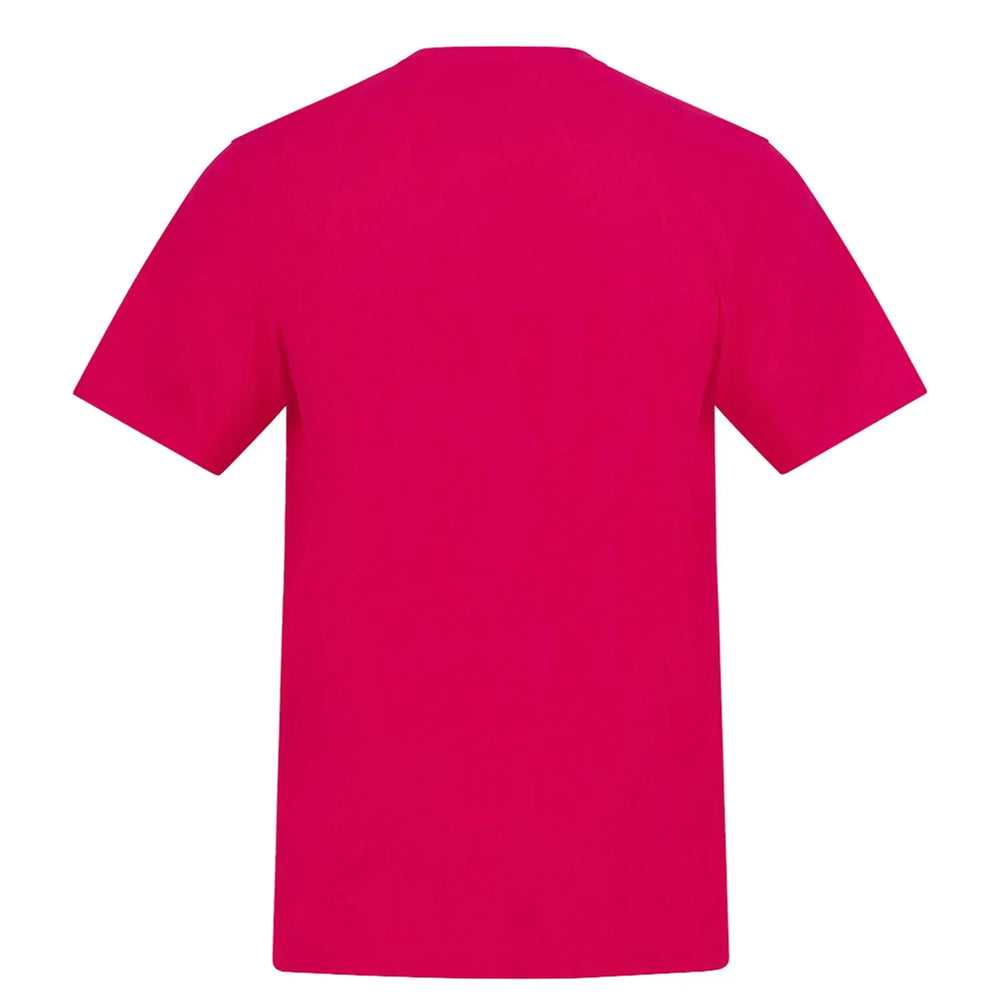 Essentials Collection t-shirt – pink men's t-shirt with black Essentials Collection letters and Players Couture logo on the