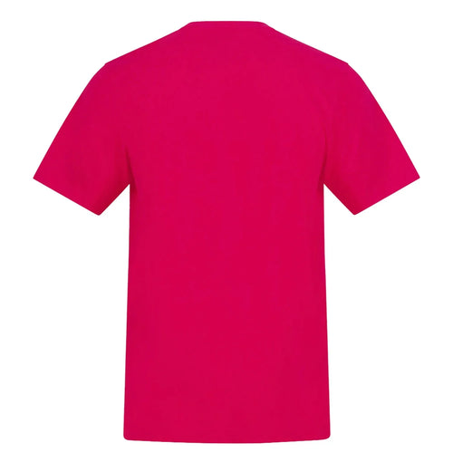 Essentials Collection t-shirt – pink men's t-shirt with black Essentials Collection letters and Players Couture logo on the