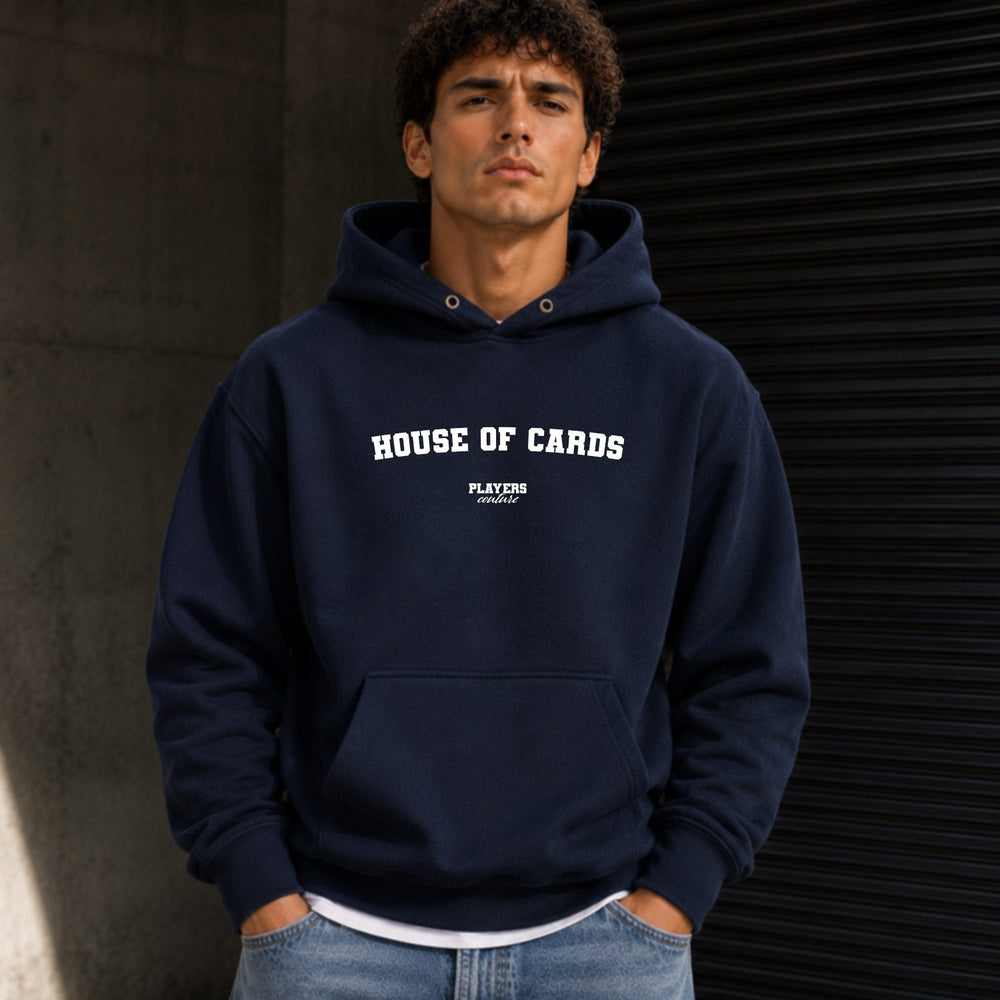 house-of-cards name-print hoodie - black