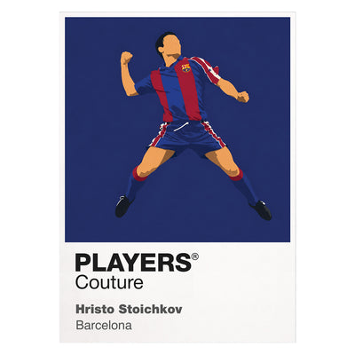 Hristo Stoichkov Barcelona Icon Frame — White