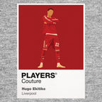 Hugo Ekitike Liverpool Icon Frame Kids Hoodie — Gray Artwork