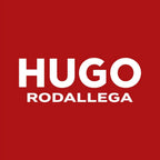 Hugo Rodallega Logo Men's Hoodie – red close-up detail shot of the Hugo Rodallega Players Couture logo design