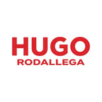 Hugo Rodallega Logo Men's Hoodie – white close-up detail shot of the Hugo Rodallega Players Couture logo design
