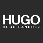 Hugo Sanchez Logo Men's T-Shirt – black close-up detail shot of the Hugo Sanchez Players Couture logo design