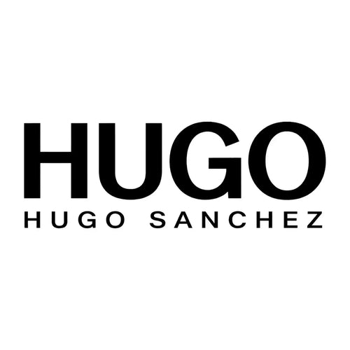 Hugo Sanchez Logo Men's T-Shirt – white close-up detail shot of the Hugo Sanchez Players Couture logo design