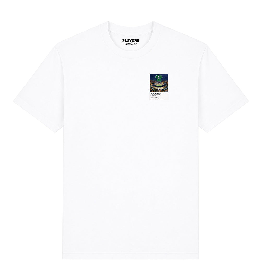 Hugo Sánchez Mexico Icons in Lights Frame Men's T-Shirt in White