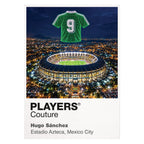 Hugo Sanchez Mexico number 9 Icons in Lights Frame artwork in white