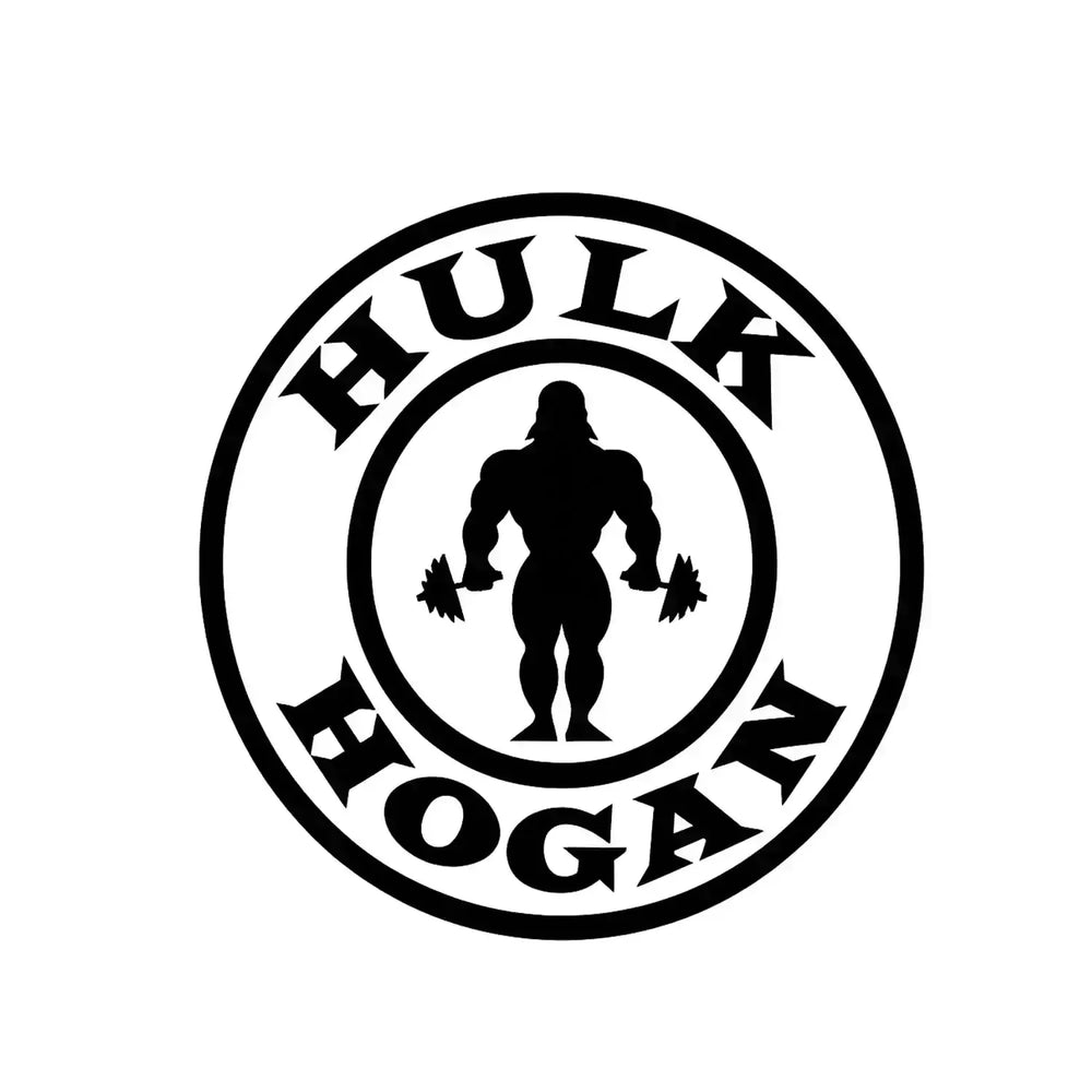 Hulk Hogan Logo Men's Hoodie – white close-up detail shot of the Hulk Hogan Players Couture logo design