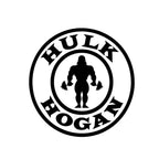 Hulk Hogan Logo Men's Hoodie – white close-up detail shot of the Hulk Hogan Players Couture logo design