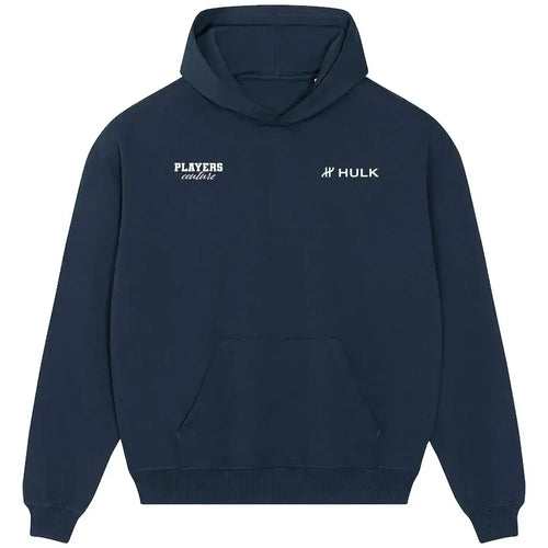 Hulk hoodie – navy men's hoodie featuring the Hulk Players Couture logo