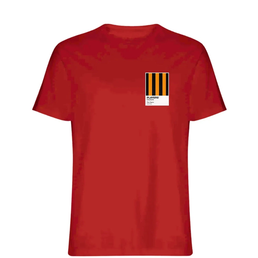 Hull City t-shirt – red men's t-shirt featuring the Hull City Players Couture logo