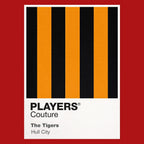 Hull City Classic Football Shirt Colours Frame Men's T-Shirt – red close-up detail shot of the Hull City Players Couture