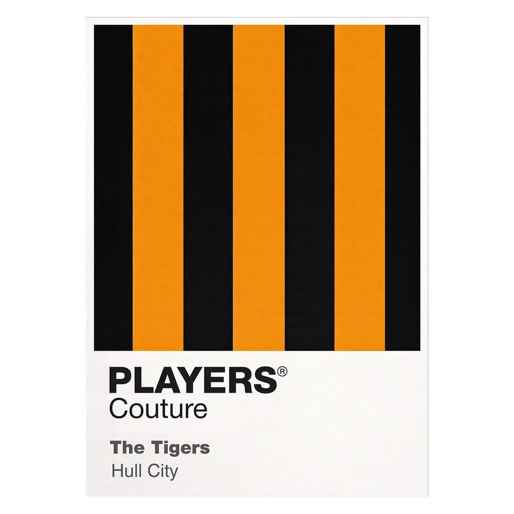 Hull City Classic Football Shirt Colours Frame Men's T-Shirt – white close-up detail shot of the Hull City Players Couture