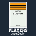 Hull City Monopoly Card hoodie – navy men's hoodie with white Hull City Monopoly Card letters and Players Couture logo on