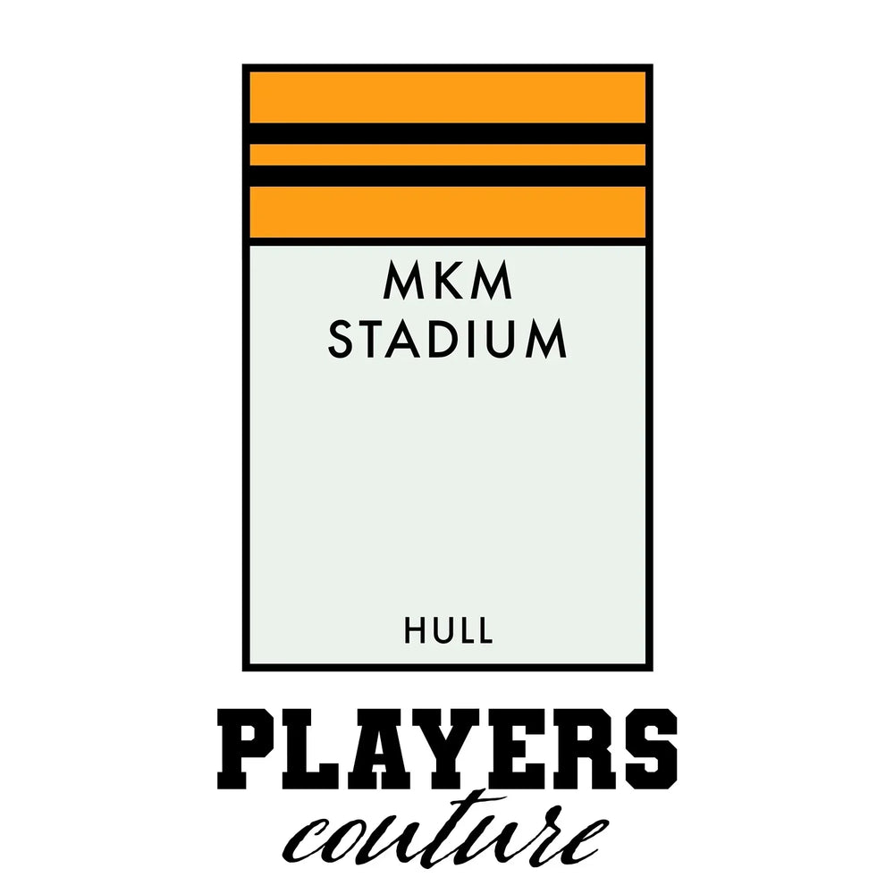 Hull City Monopoly Card hoodie – white men's hoodie with black Hull City Monopoly Card letters and Players Couture logo on