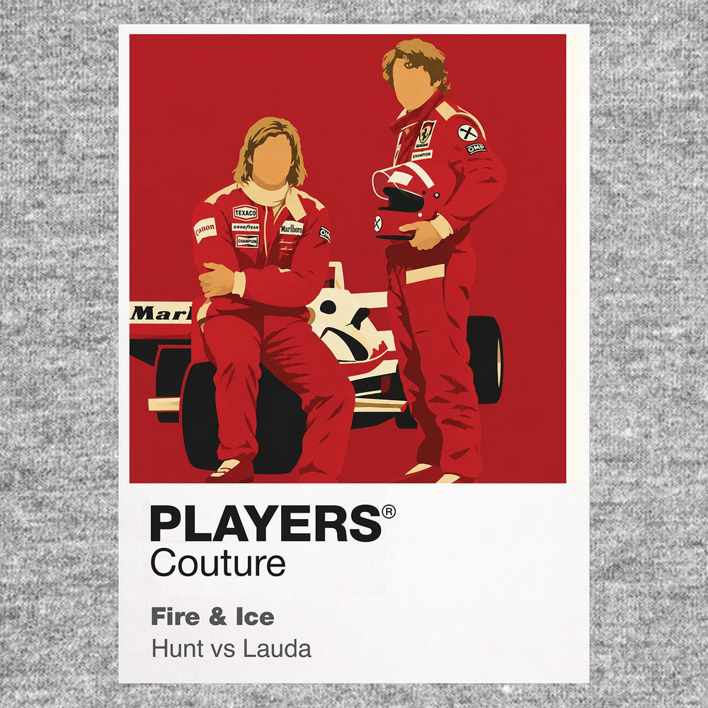 Hunt and Lauda Formula 1 T-shirt – grey view