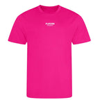 Essentials Collection t-shirt – pink men's t-shirt with black Essentials Collection letters and Players Couture logo on the