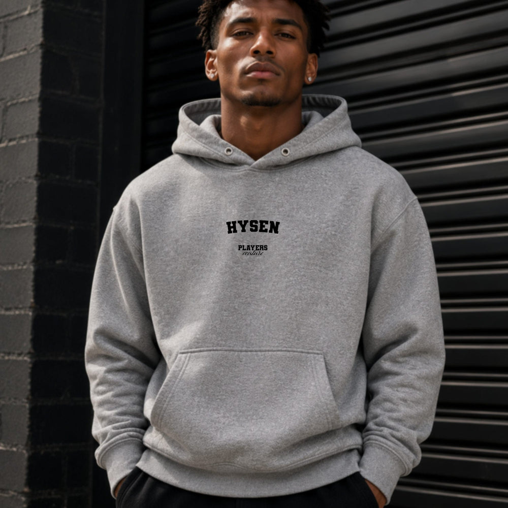 hysen name-print hoodie - grey