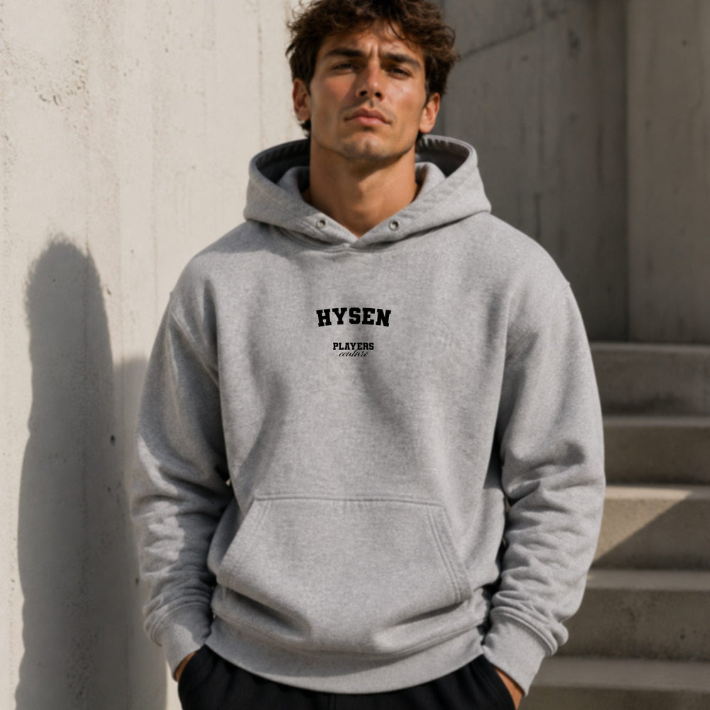hysen name-print hoodie - grey