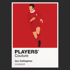 Ian Callaghan Liverpool black Icon Frame artwork detail