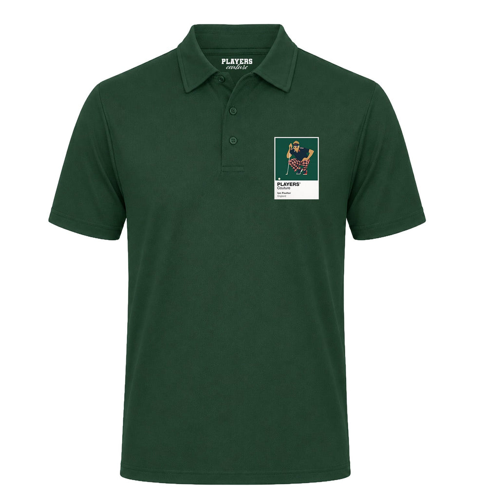 Ian Poulter Golf Icon Frame Men's Polo Shirt - Bottle Green
