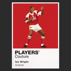 Ian Wright Arsenal Icon Frame — Pantone-style player illustration art card