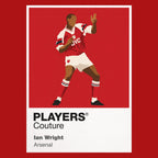 Ian Wright Arsenal Icon Frame — Pantone-style player illustration art card