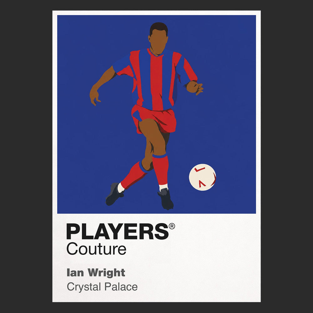 Ian Wright Crystal Palace Icon Frame Men's Hoodie — Black Artwork