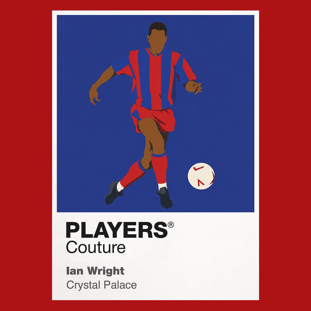 Ian Wright Crystal Palace Icon Frame Men's Hoodie — Red Artwork
