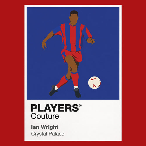 Ian Wright Crystal Palace Icon Frame Men's Hoodie — Red Artwork