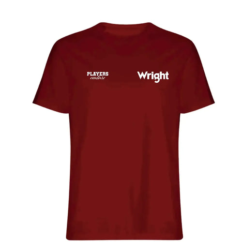Ian Wright t-shirt – red men's t-shirt featuring the Ian Wright Players Couture logo