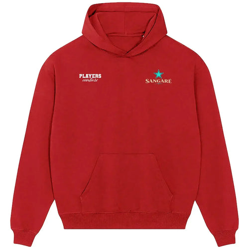 Ibrahim Sangaré hoodie – red men's hoodie featuring the Ibrahim Sangaré Players Couture logo